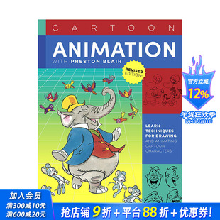 【现货】与普雷斯顿·布莱尔一同画卡通动画 Cartoon Animation with Preston Blair 艺术美术绘画技法入门指南英文原版