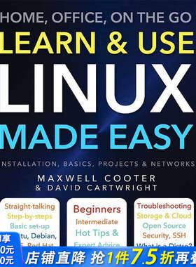 【现货】Learn & Use Linux Made Easy，学习并使用Linux操作系统一点通 Maxwell Cooter|David Cartwright 生活综合