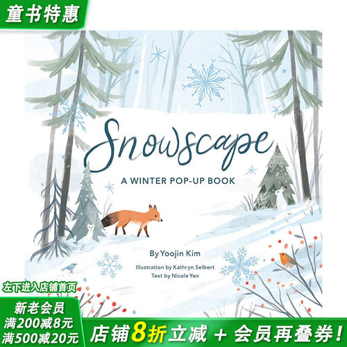 【现货】【四季立体书】雪景：冬日【4 Seasons of Pop-Up】Snowscape:A Winter Pop-Up Book 英文儿童立体绘本正版进口书 3-6岁