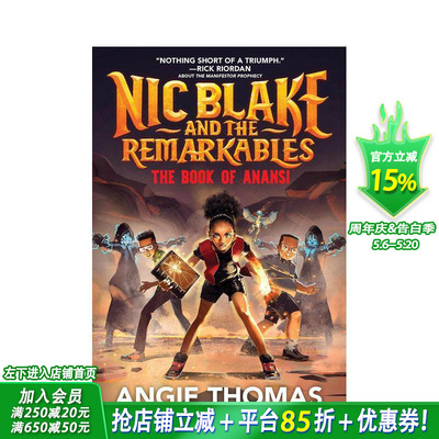 【预售】尼克·布莱克与非凡者：阿南西之书 Nic Blake and the Remarkables 英文儿童小说故事 英语拓展阅读进口书