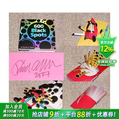 【预售】【立体书】600个黑点 600 BLACK SPOTS 3-7岁儿童立体感官启蒙趣味互动绘本 英文原版 图书