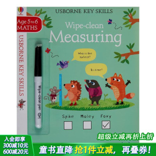 英文原版 善优童书 Wipe 6岁 适合5 儿童趣味 可擦本：测量 Measuring Clean 现货