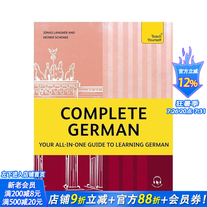 【预售】【语言自学指南】德语：从入门到中级的一站式学习手册 Complete German 原版英文语言学习 正版进口书
