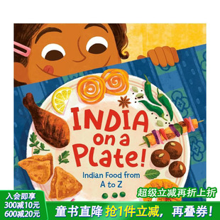 预售 from book Plate India Food 印度食物 进口童书 英文儿童插画科普绘本 从 Indian 到 Board