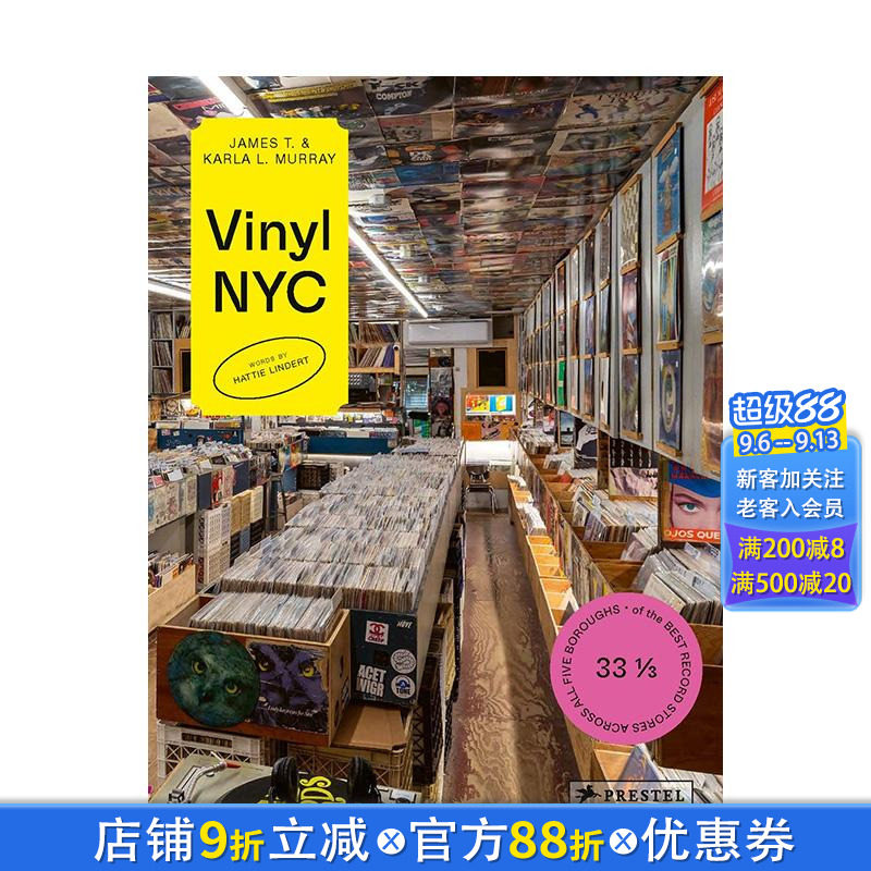 【预售】纽约黑胶地图:五城区33?家传奇唱片行 VINYL NYC 原版英文音乐 正版进口书