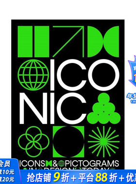 【预售】图标：当今设计中的图标和象形图 Iconic?:?Icons & Pictograms in Design Today 原版英文字体图案标志设计 正版进口书