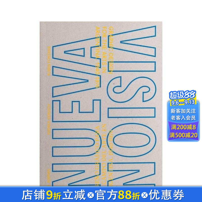 【预售】新视野：阿根廷艺术平面设计1940-1976 NUEVA VISION: Graphic Design for the Arts英文字体图案标志设计 正版进口书