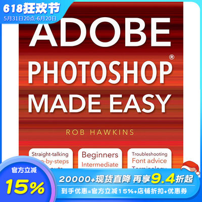 【预售】 Adobe Photoshop Made Easy，图像处理简单做 英文原版图书籍进口正版 Rob Hawkins 商业行销
