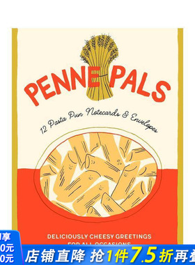 【预售】通心粉的爱：双关语记事卡 Penne Pals: 12 Pasta Pun Notecards & Envelopes 原版卡牌 正版进口书