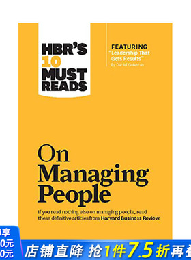 【现货】【哈佛商业评论10系列】关于管理人员 【HBR’s 10 Must Reads】 on Managing People 原版英文商业行销 正版进口书