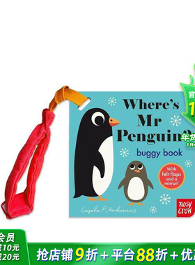 【现货】【毛毡翻翻书】企鹅先生在哪里？婴儿车新版 【Felt Flaps】 Where's Mr Penguin? 0岁+英文儿童趣味互动绘本书 英语早教