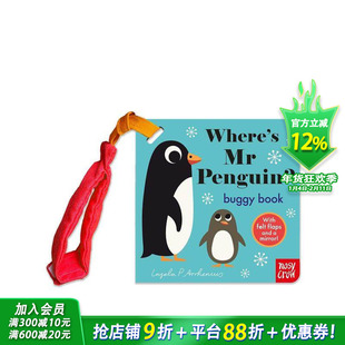 【现货】【毛毡翻翻书】企鹅先生在哪里?婴儿车新版 【Felt Flaps】 Where's Mr Penguin? 0岁+英文儿童趣味互动绘本书 英语早教