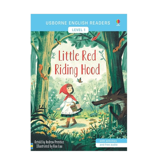 【预售】【LV1】Little Red Riding Hood小红帽 英文原版 Usborne有声扫码音频 儿童英语故事阅读分阶阅读练习 善优童书