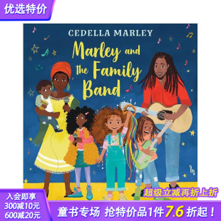 the 马利和家庭乐队 预售 and 原版 进口图书籍 音乐 Family Marley 销书作家Cedella 纽约时报 Band 正版 英文儿童绘本