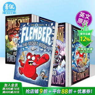【多册选拍】弗莱姆伯岛1-5册：秘密之书/水晶洞/发光骷髅等 Flember 插画家Jamie Smart 英文儿童奇幻冒险故事书 英语拓展阅读