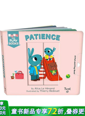【现货】【Pull and Play】有耐心Patience学会耐心 抽拉机关操作互动纸板书 英文原版 3-6岁儿童友谊成长认知启蒙情商学习