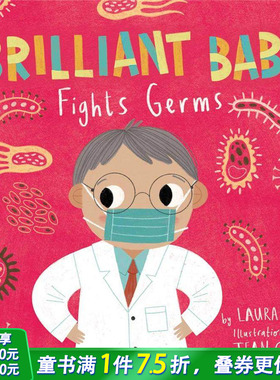 【现货】【智慧宝宝】打败细菌Fights Germs 2-5岁宝宝病菌知识启蒙早教纸板绘本书 英文原版 预防生病 Brilliant Baby 图书