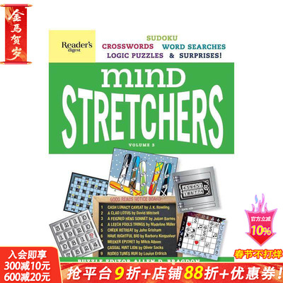 【现货】读者文摘思维担架解谜书弟3卷Reader's Digest Mind Stretchers Puzzle Book Vol.3 趣味游戏书 英文版 生活悠闲 图书