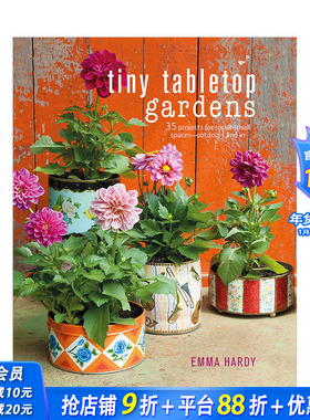【现货】Tiny Tabletop Gardens 精致桌面花园:35个小空间花艺项目 英文原版花艺