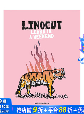 【预售】英文原版 周末学习油印画 Linocut: Learn In A Weekend 当代艺术画册 正版进口书籍 善优图书
