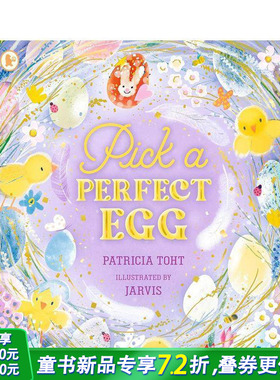 【现货】【插画师Jarvis】英文原版 挑个*美复活节彩蛋 Pick a Perfect Egg 精装艺术插画绘本节日庆典儿童英语进口图书善优童书