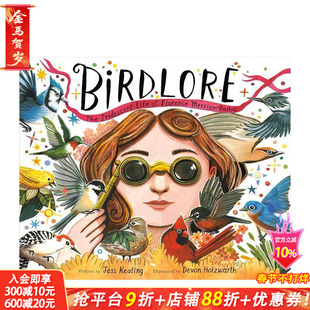 【现货】佛罗伦萨梅里亚姆贝利的斑斓人生 Birdlore 英文儿童插画故事绘本 英语进口童书
