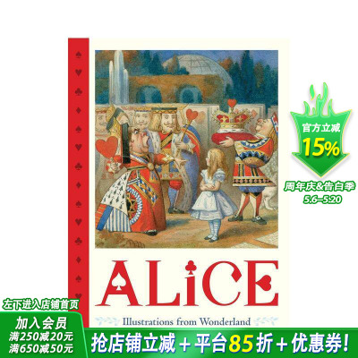 【预售】爱丽丝版画海报书 奇境插画 Alice Pull-Out Prints 爱丽丝梦游仙境插图 英文儿童插画故事绘本 进口童书