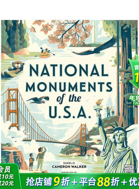 【现货】英文原版 美国国家纪念碑 National Monuments of the USA 精装艺术插画绘本 世界人文风景 儿童英语进口图书