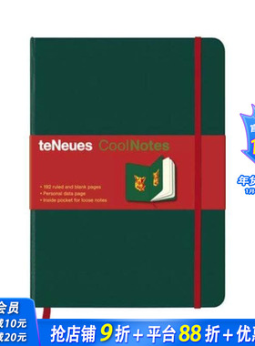 【现货】中号笔记本 绿色 红黄色包袋 CoolNotes Medium 16 22cm Green Boar Yellow Red  英文创意文创产品 高颜值节日送礼