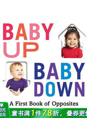 【预售】Abrams概念启蒙系列 反义之书 Baby Up， Baby Down: A First Book of Opposites 英文儿童插画故事绘本 进口童书