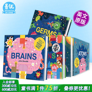 Brain 现货多册选拍 星球 Big Little 原子 For 小脑袋大科学系列：大脑 Minds英文儿童科普启蒙绘本进口书 人体 Science 细菌