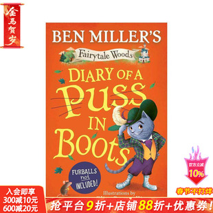 【预售】【童话森林】2穿靴子的猫日记 精装 Ben Miller英文儿童桥梁章节故事进口书 Fairytale Woods:Diary of a Puss in Boots