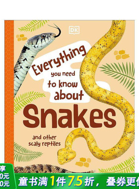 【预售】你需要知道的一切:蛇 Everything You Need to Know About Snakes 知识百科 英文儿童插画科普故事绘本 进口童书