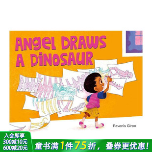 Angel Draws 英文儿童插画故事绘本 安吉尔画恐龙 Dinosaur 进口童书 现货
