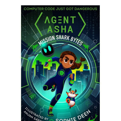 【预售】特工阿莎1：鲨鱼字节 Agent Asha 1: Shark Bytes 英文小说故事 英语拓展阅读进口书