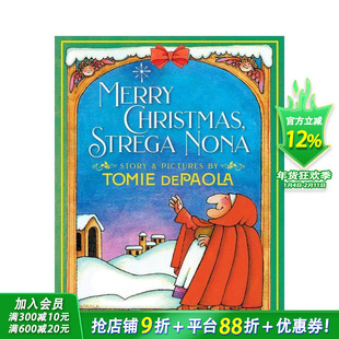 【预售】圣诞快乐 斯特雷加-诺娜 Merry Christmas  Strega Nona 英文儿童插画故事绘本 进口童书
