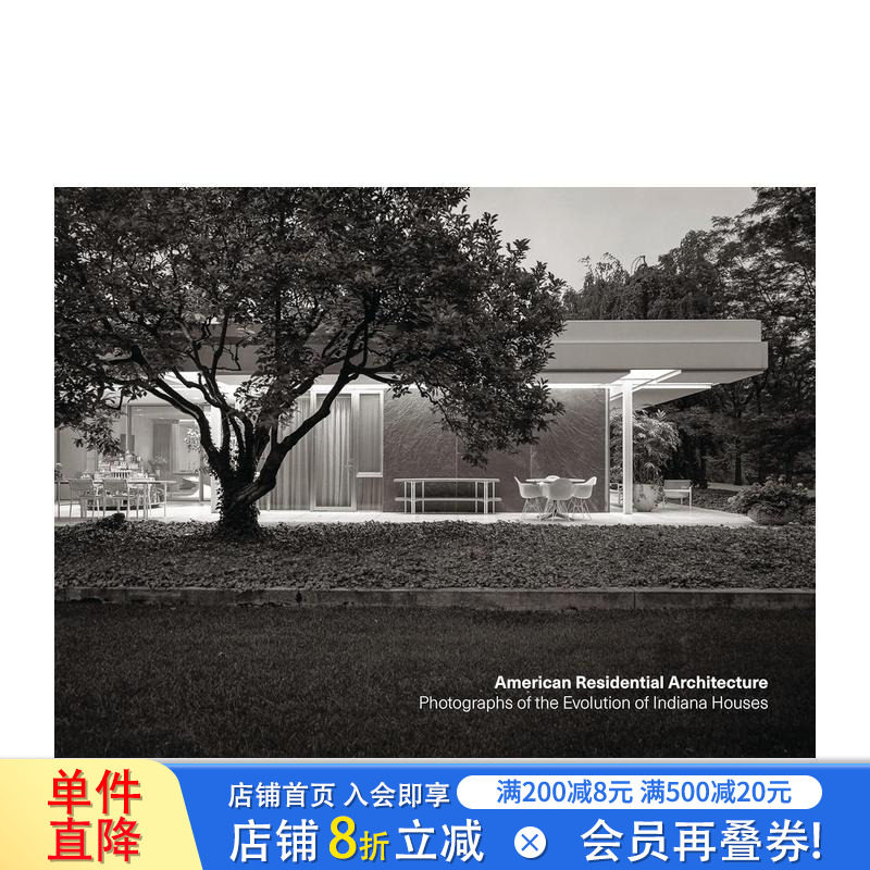 【现货】英文原版 美国住宅建筑:印弟安纳州房屋演变 American Residential Architecture 建筑设计 正版进口 善优图书