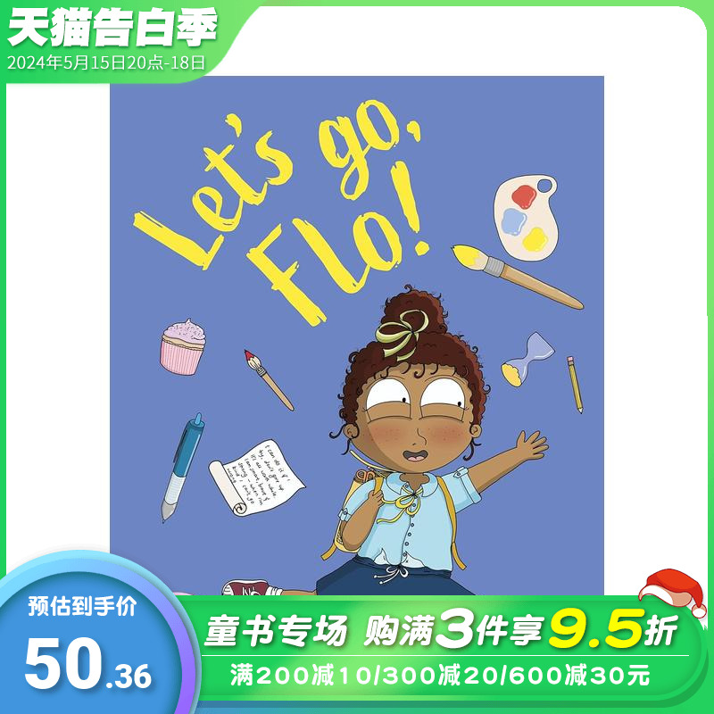 【预售】走吧 弗洛！ Lets Go， Flo! 英文儿童插画故事绘本 进口童书 书籍/杂志/报纸 艺术类原版书 原图主图