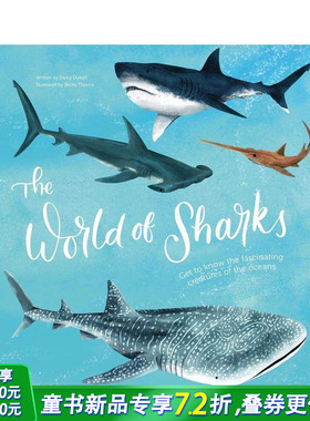 【现货】鲨鱼的世界：探索海洋奇妙生物 The World of Sharks 英文儿童插画科普百科绘本 进口童书