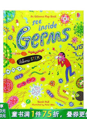 【预售】【翻翻书】See Inside Germs 了解细菌 生物学科普儿童读物 英文原版知识启蒙【善优童书】