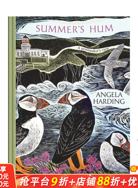 【现货】【Angela Harding季节版画四部曲】夏之絮语 Summer's Hum 自然插画 便携开本 原版英文艺术插画原画设定集 正版进口书