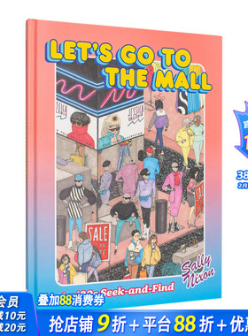 【现货】去逛商场吧：80年代复古视觉发现益智游戏书 Let's Go to the Mall : An ’80s Seek-and-Find 原版英文正版进口书