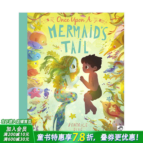 【现货】从前有条美人鱼Once Upon a Mermaid‘s Tail 插画师Beatrice Blue 6-12岁童真艺术绘本作品 英文原版精装