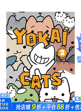 【预售】妖怪猫咪 卷2 日本画师PANDANIA Yokai Cats Vol. 2 英文漫画 正版进口书