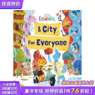 素城 英文原版 Elemental Pixar City 皮克斯元 每个人 迪士尼 Disney Everyone for 儿童绘本 城市 预售