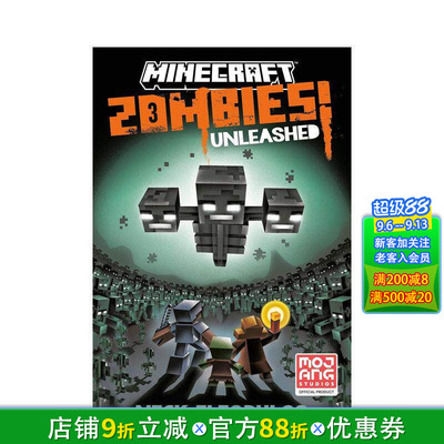 【预售】我的世界：僵尸来袭！ Minecraft: Zombies Unleashed! 英文儿童故事绘本 英语拓展阅读进口童书