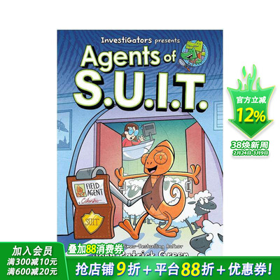 【预售】【调查员：西装特工】卷1：调查员：西装特工(精装)InvestiGators: Agents of S.U.I.T. 英文儿童漫画故事书英语拓展阅读