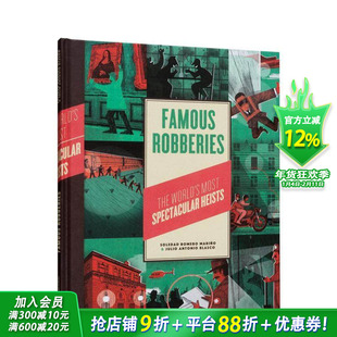 【现货】英文原版 举世闻名的盗窃案 Famous Robberies儿童英语艺术插画绘本 世界趣闻 10岁以上 正版进口 善优图书
