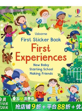 【预售】贴纸书：初次经历 First Sticker Book First Experiences 英文儿童趣味互动绘本 英语早教进口书
