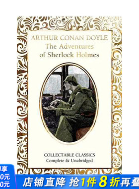 【现货】英文原版 福尔摩斯探案集英文传记【Flame Tree Collectable Classics】Adventures of Sherlock Holmes， 正版进口书籍